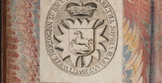 Wappenexlibris auf dem vorderen Spiegel: "Elisabetha Sophia Maria. Verwittwete Herzoginn Zu Br. U. Lun:"