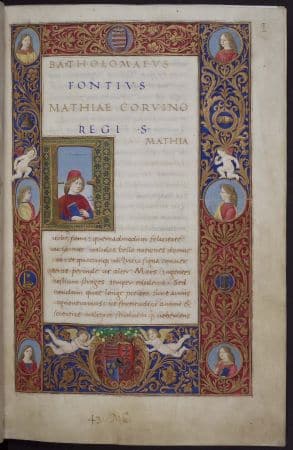 Bartholomaeus Fontius: Opera, Florenz 1488, Bl. I r. HAB: Cod. Guelf. 43 Aug 2°.