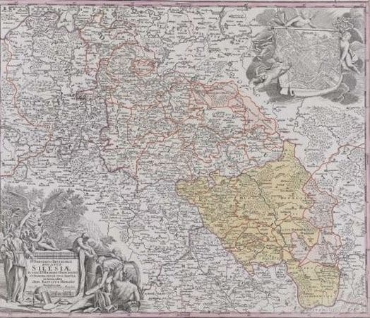 Landkarte von Silesia