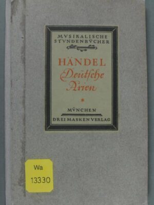 Cover des Buches: Händel, Deutsche Arien aus dem Besitz von Olga Kreiß-Ganz