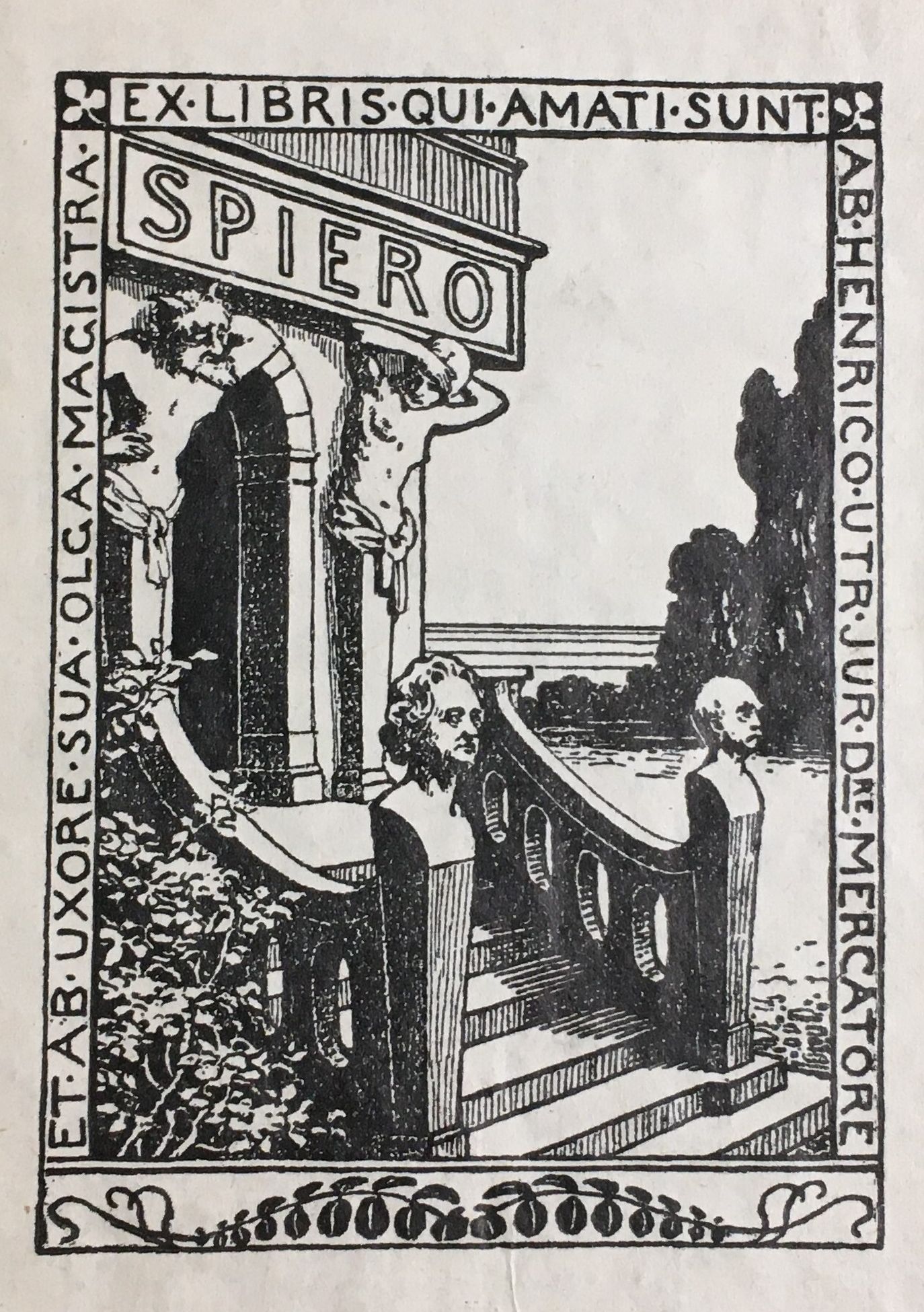 Exlibris von Olga und Heinrich Spiero
